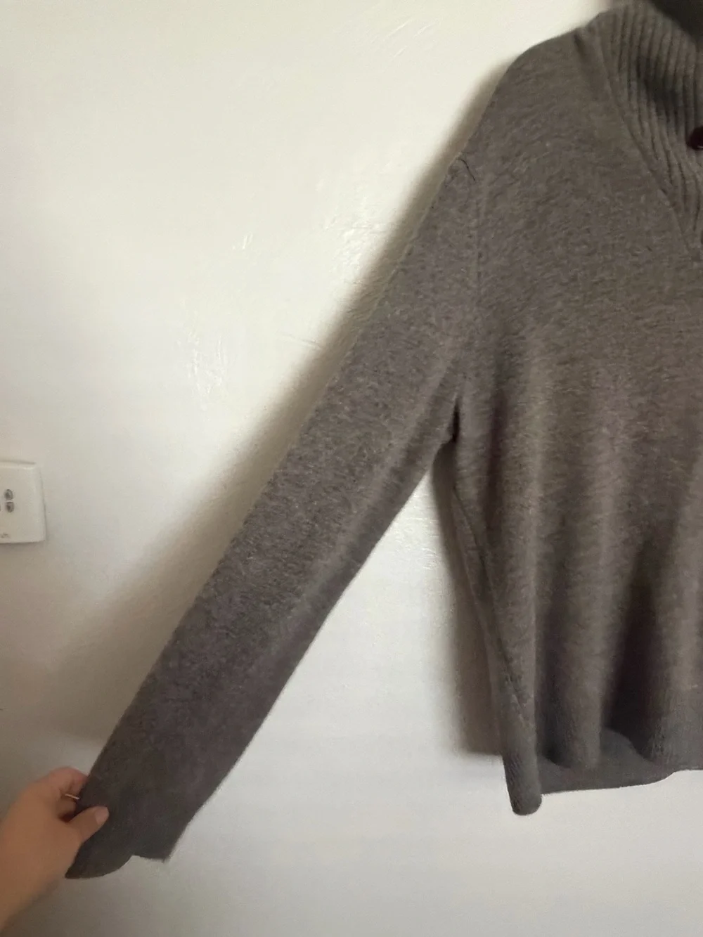 J. Crew Men's Turtleneck Sweater in Taupe, 100% wool